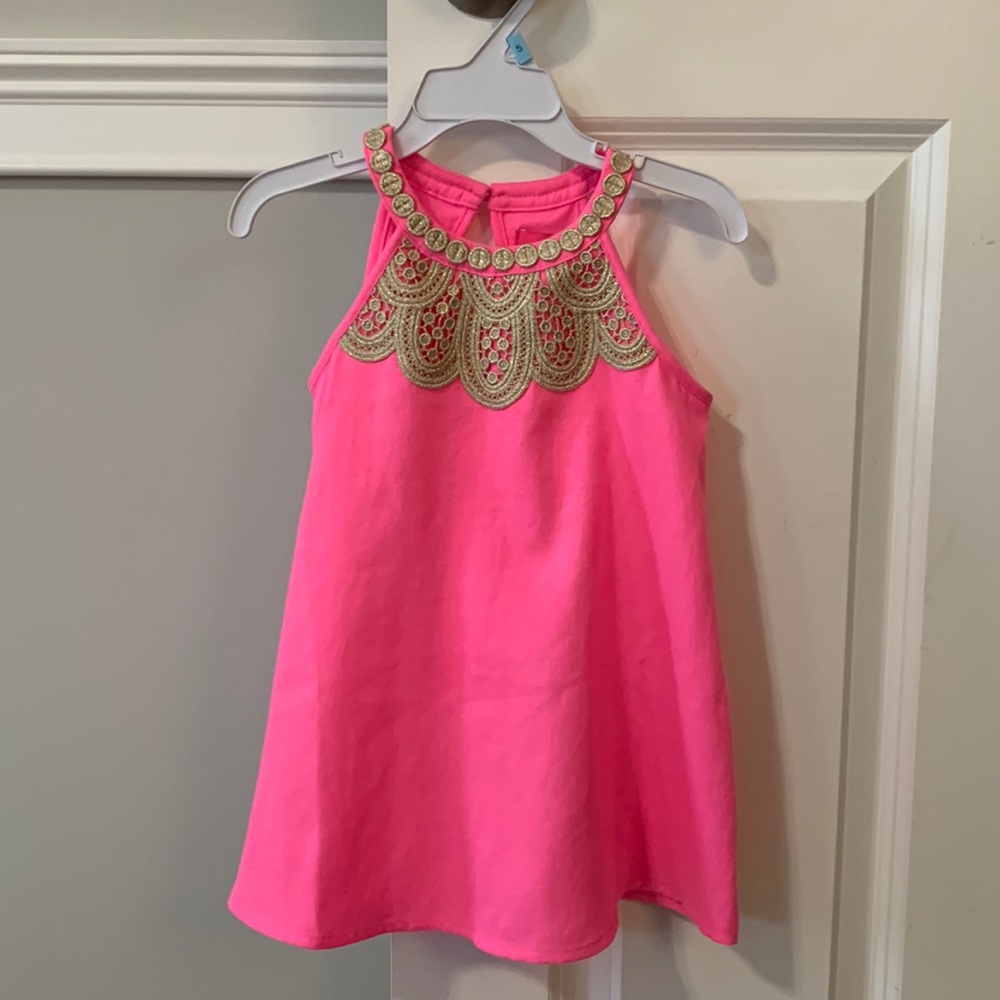 Lilly Pulitzer Girls MiniPearl Shift Dress Sz 2
